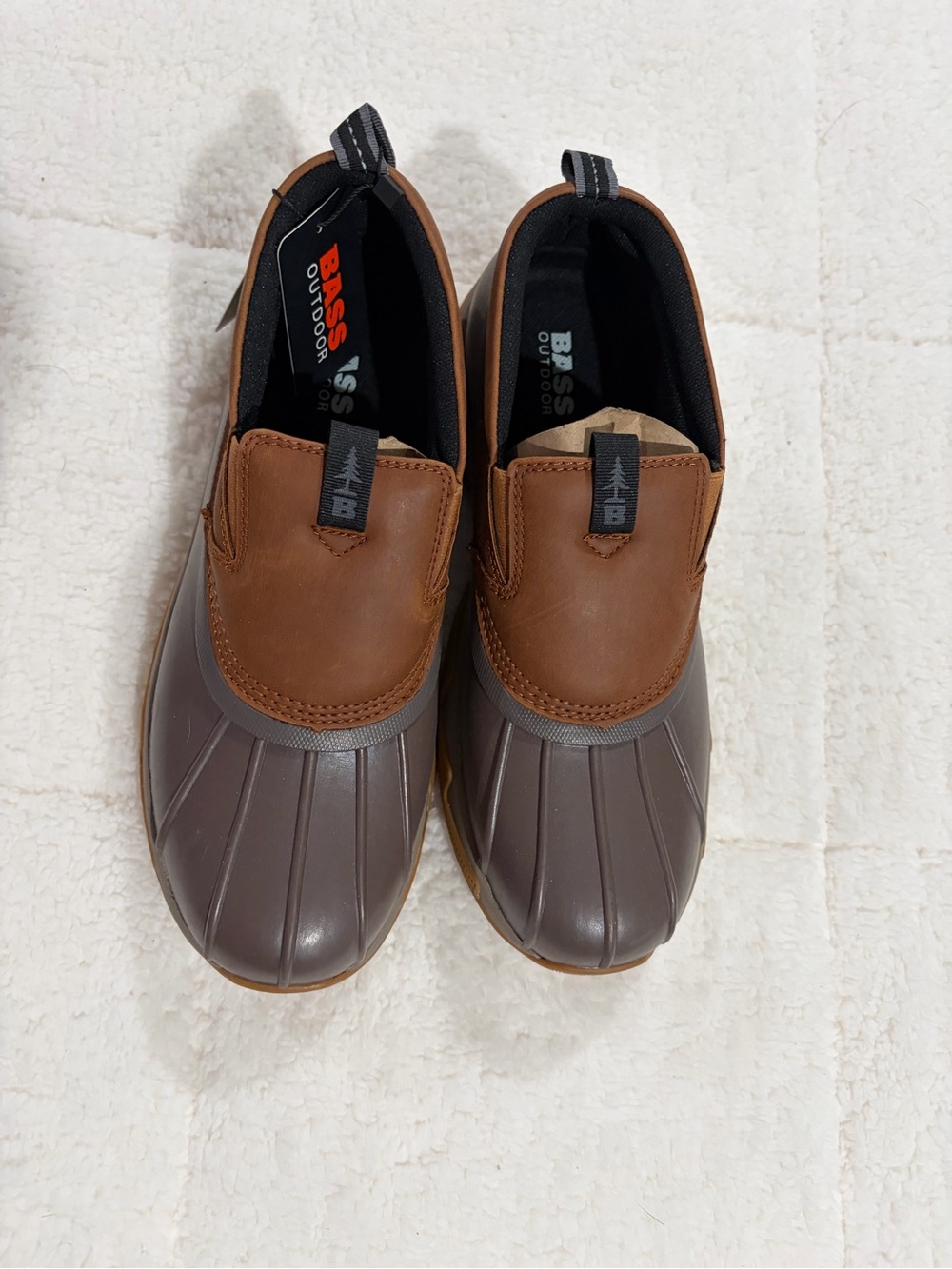 Bass Men’s Slip-On Rain & Snow Boots in Brown and Dark Brown